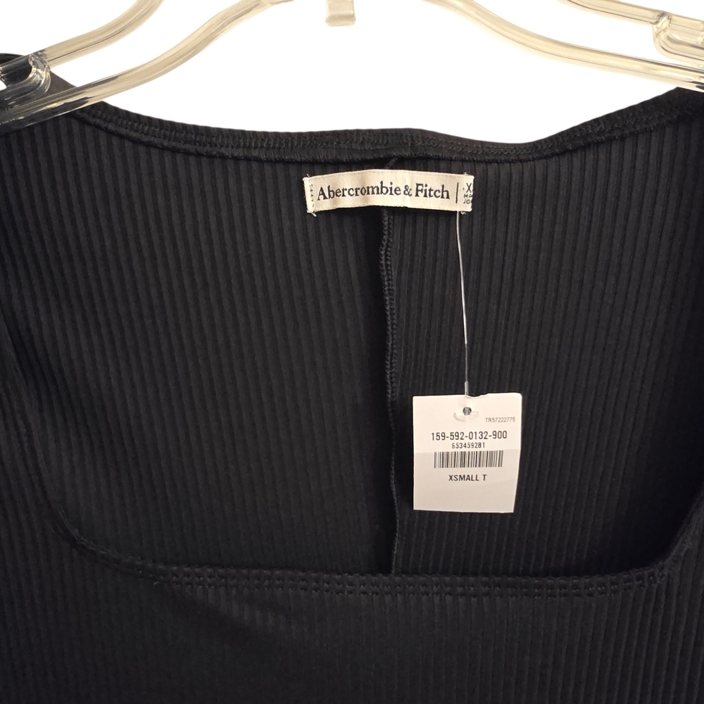 NWT Abercrombie & Fitch Black Long Sleeve Maxi Dress - Picture 3 of 4